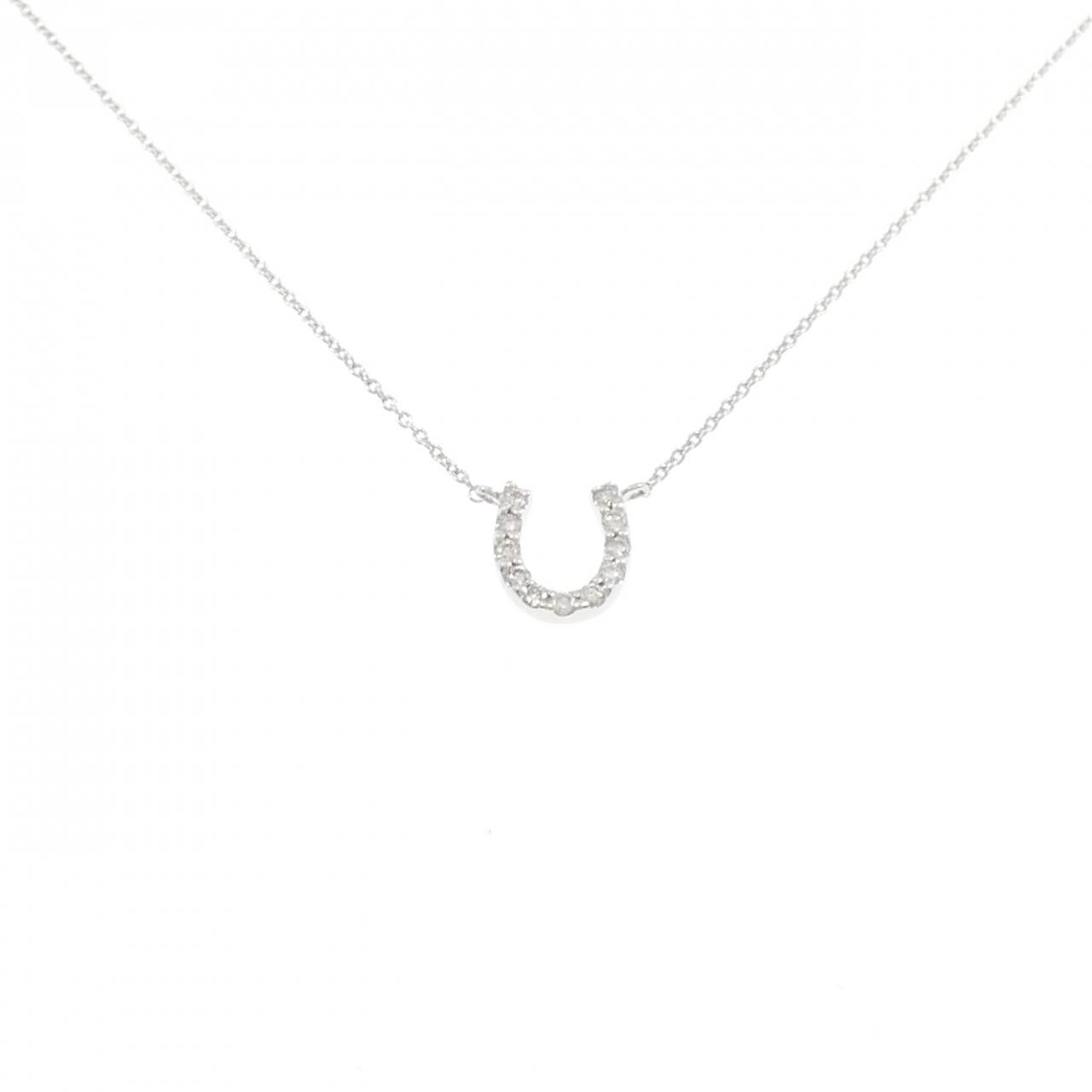 Au750 ホースシュー ダイヤモンド ネックレス