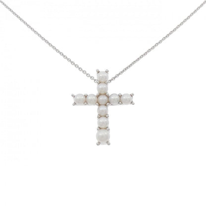 ミキモト K18 ホワイト ゴールド アコヤ パール ネックレス