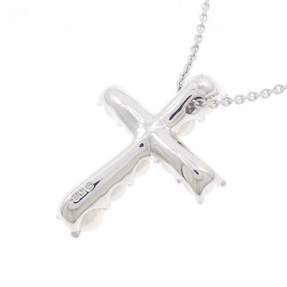 ミキモト K18 ホワイト ゴールド アコヤ パール ネックレス