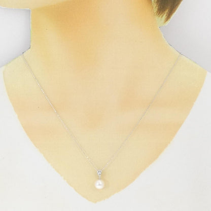 Akoya パール Au750 ホワイト ゴールド ネックレス