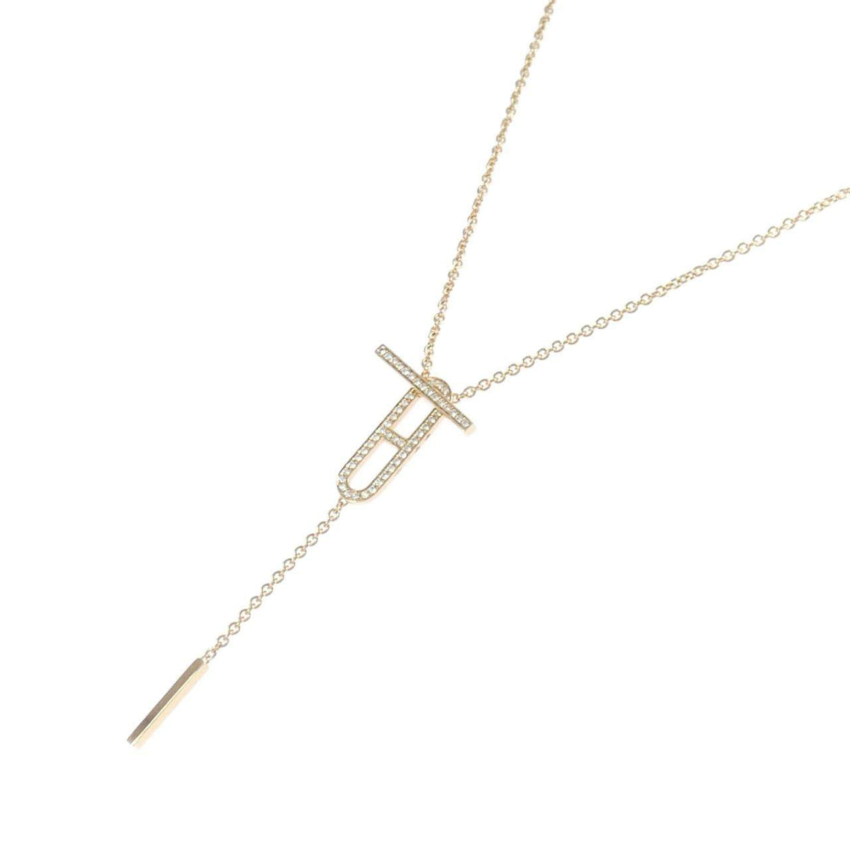 エルメス エヴァーシェーヌダンクル Au750ピンクゴールド ダイヤモンドネックレス