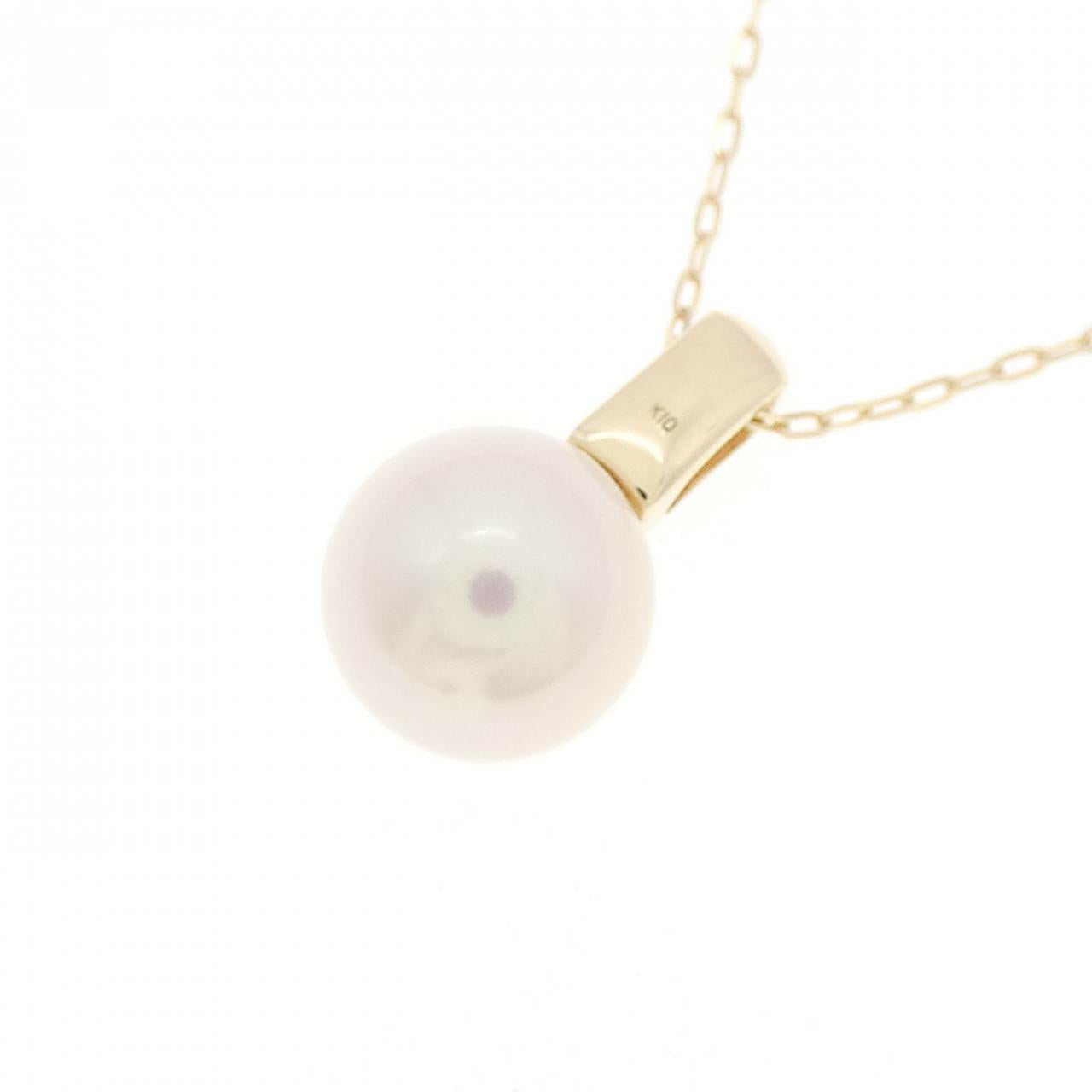 K10イエローゴールド淡水パールネックレス