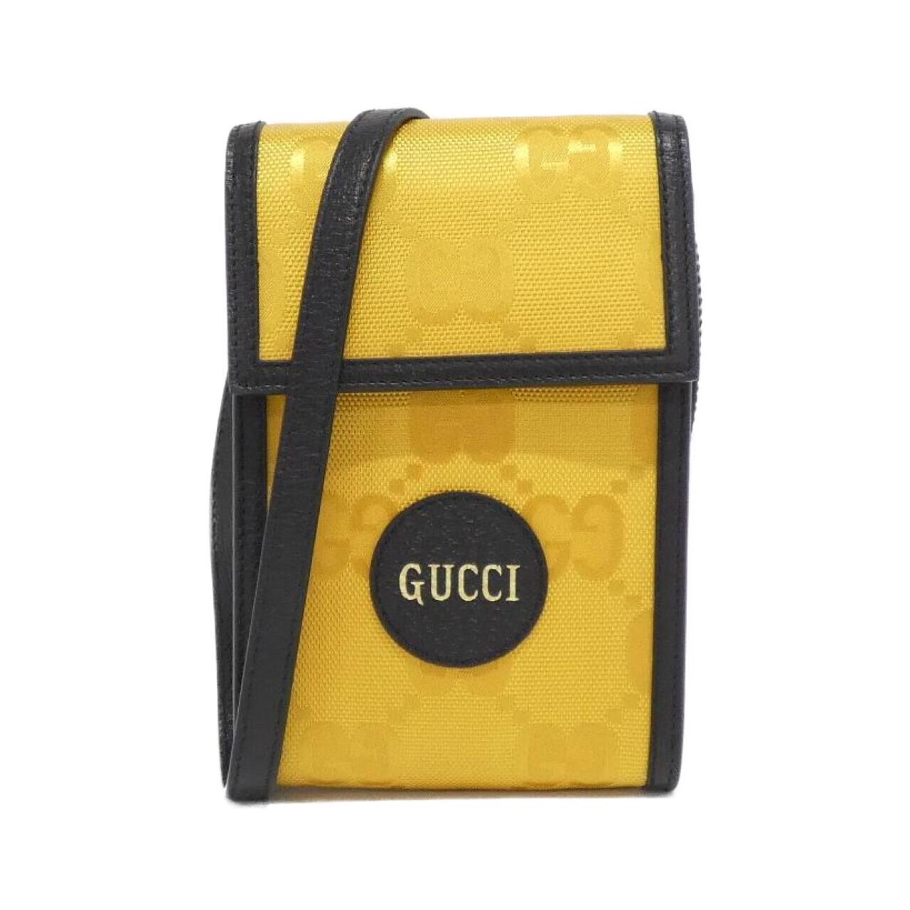 グッチ グッチオフザグリッド GGナイロン レザー ショルダーバッグ