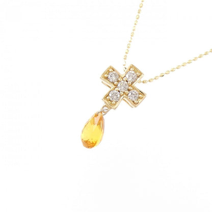 Au750 サファイア ダイヤモンド ネックレス