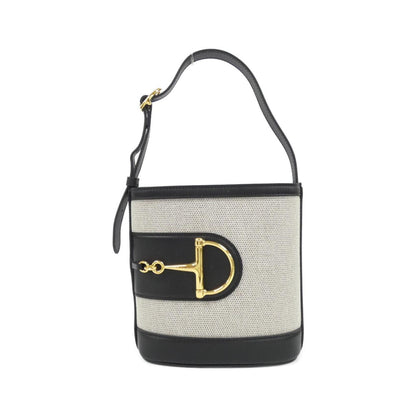グッチ GUCCI 73 キャンバスレザーショルダーバッグ