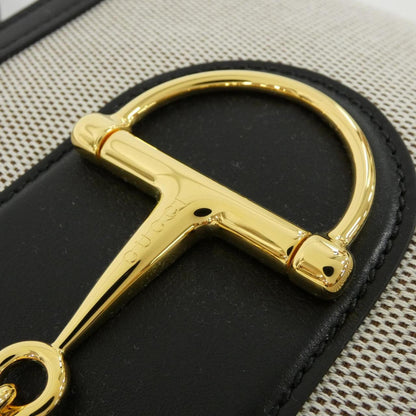 グッチ GUCCI 73 キャンバスレザーショルダーバッグ