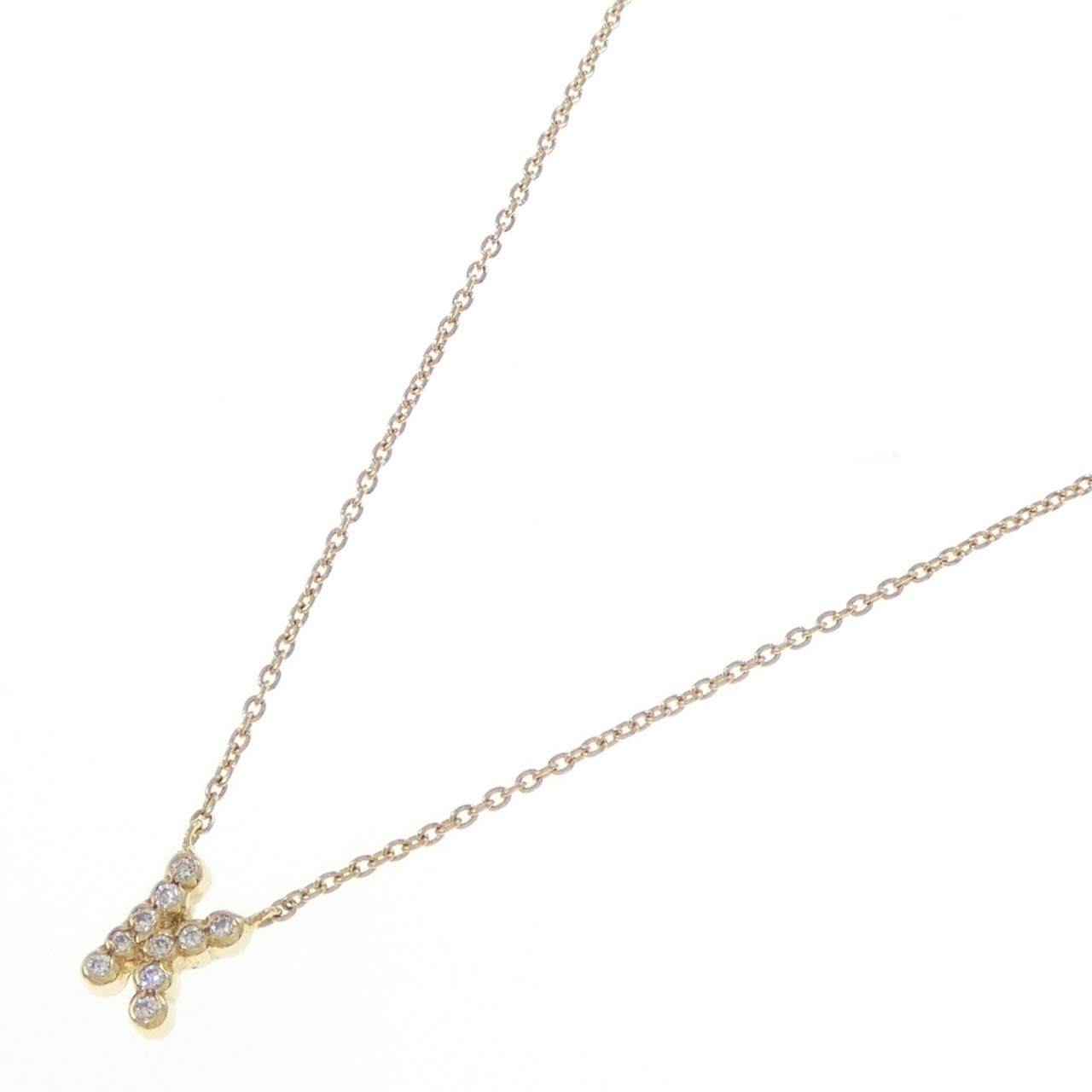 Au750 ダイヤモンド イニシャルK ネックレス