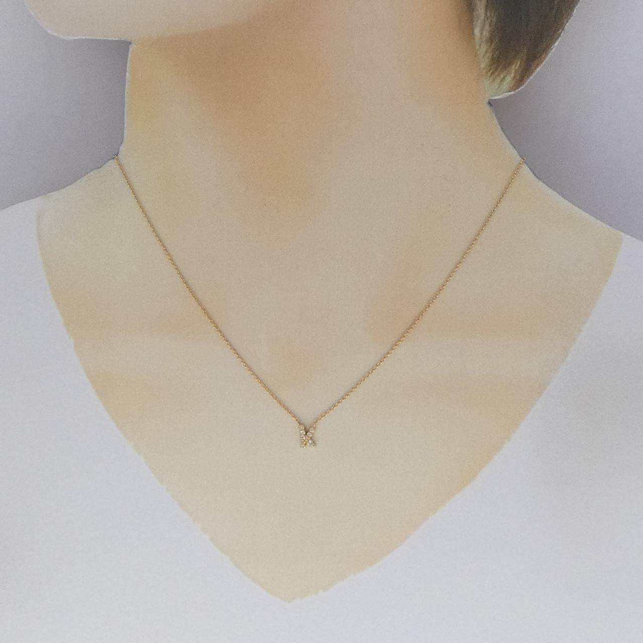 Au750 ダイヤモンド イニシャルK ネックレス
