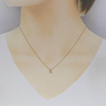 Au750 ダイヤモンド イニシャルK ネックレス