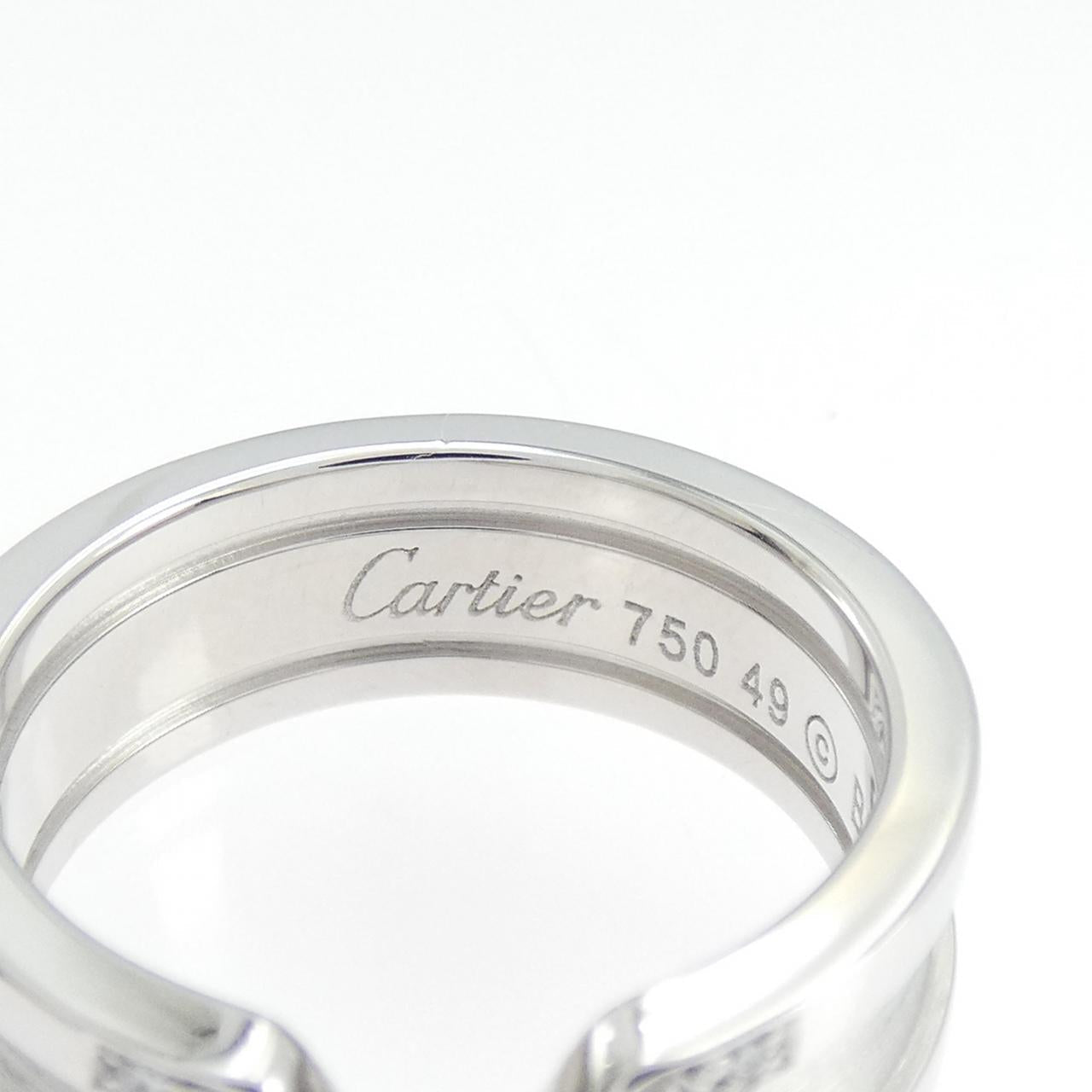 カルティエ C2 750ホワイトゴールド ダイヤモンドリング 9号