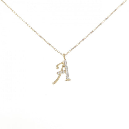 Au750イニシャルAダイヤモンドネックレス