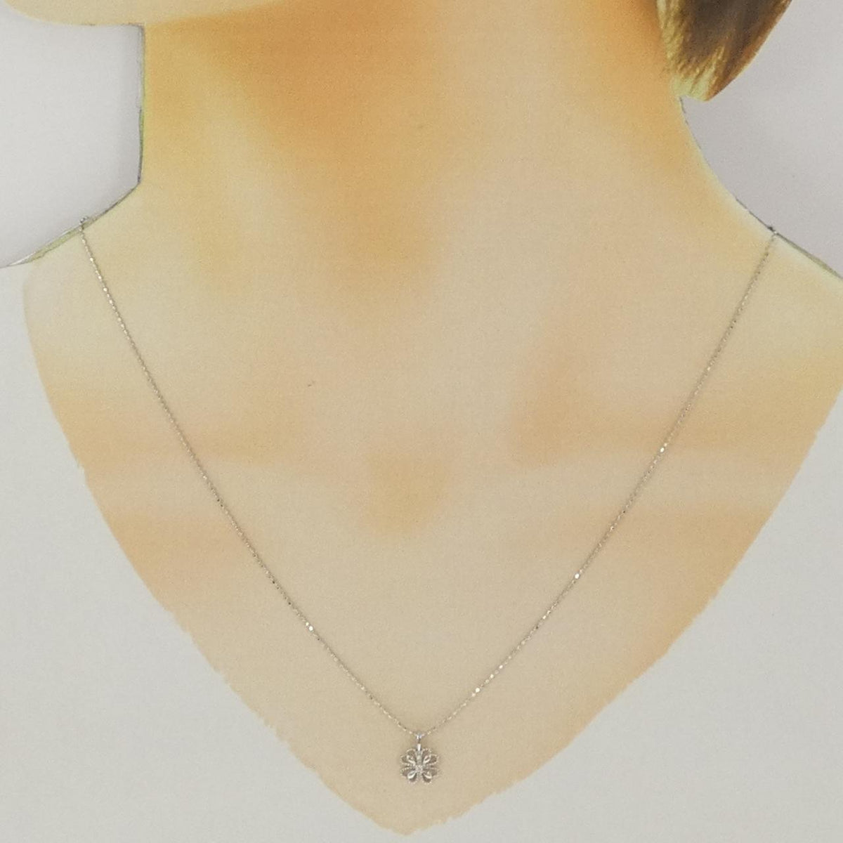K10ホワイトゴールド ダイヤモンド ネックレス