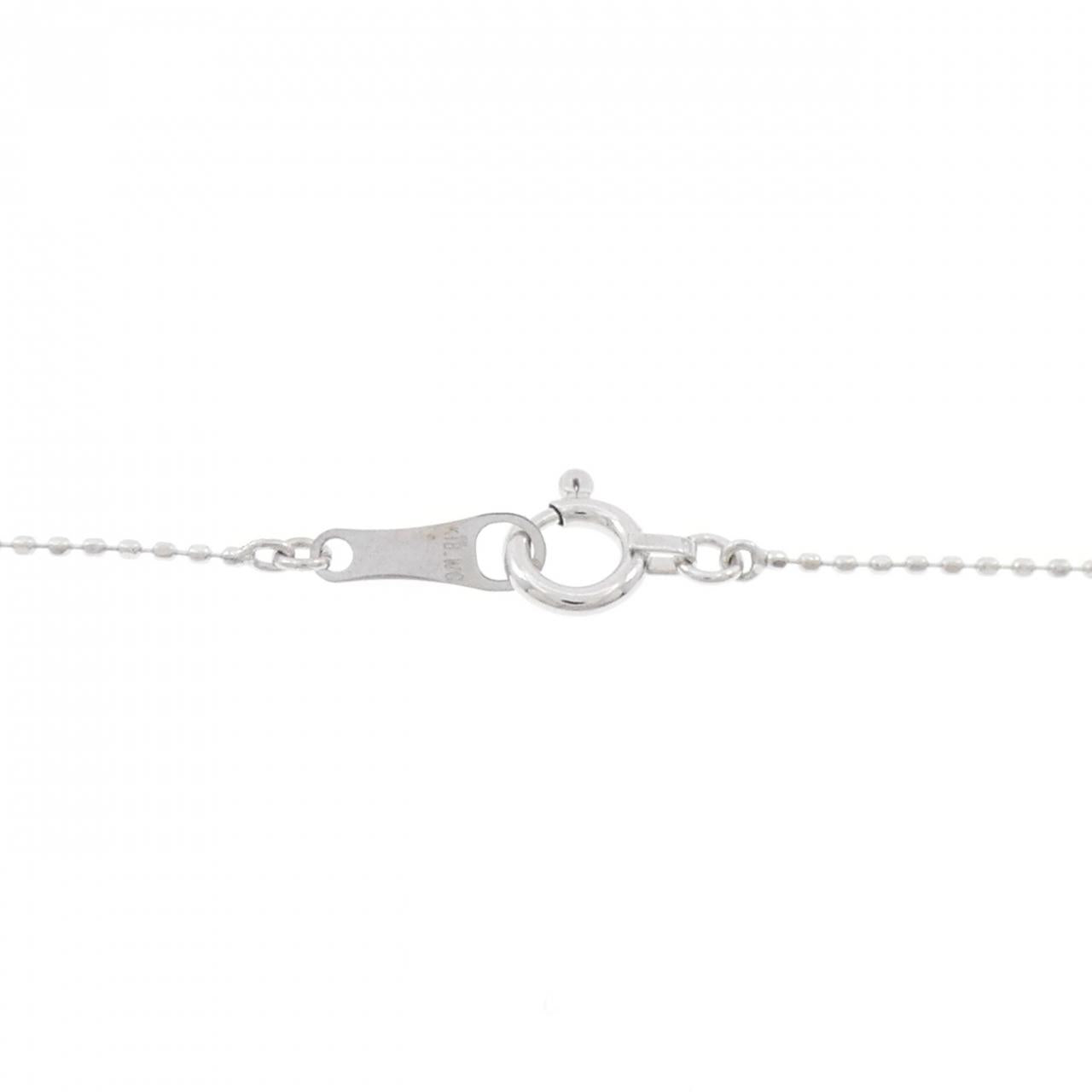 Au750 ホワイト ゴールド ダイヤモンド ネックレス