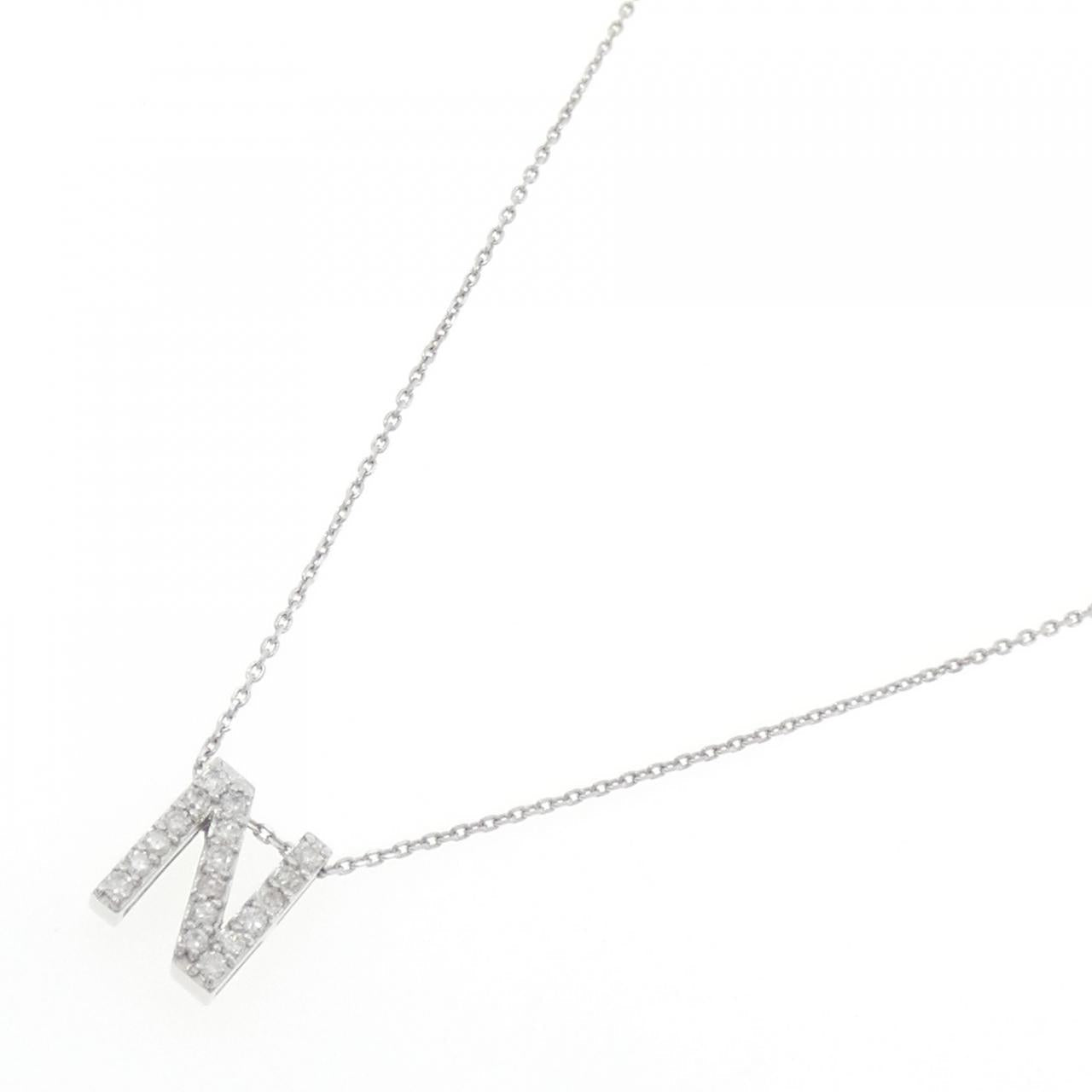 Au750ダイヤモンドイニシャルNネックレス
