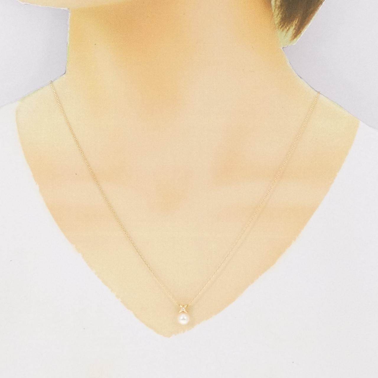 アコヤパール ダイヤモンド ネックレス Au750