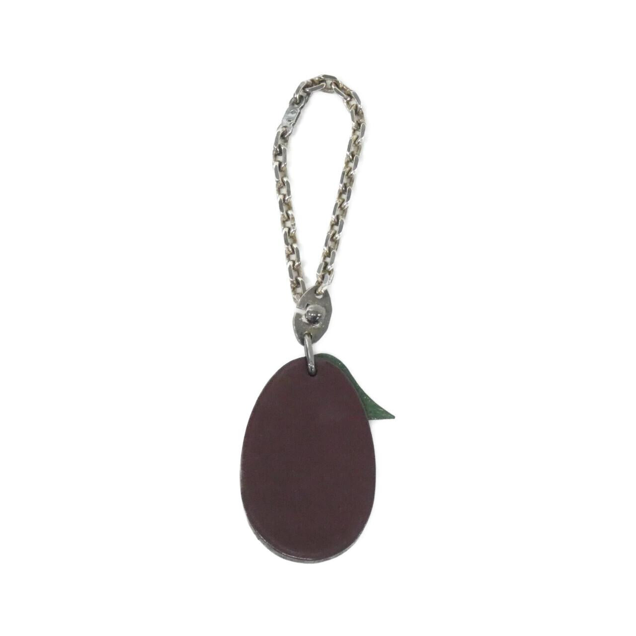 エルメス PRUNE フルーツ ボックスカーフ キーホルダー