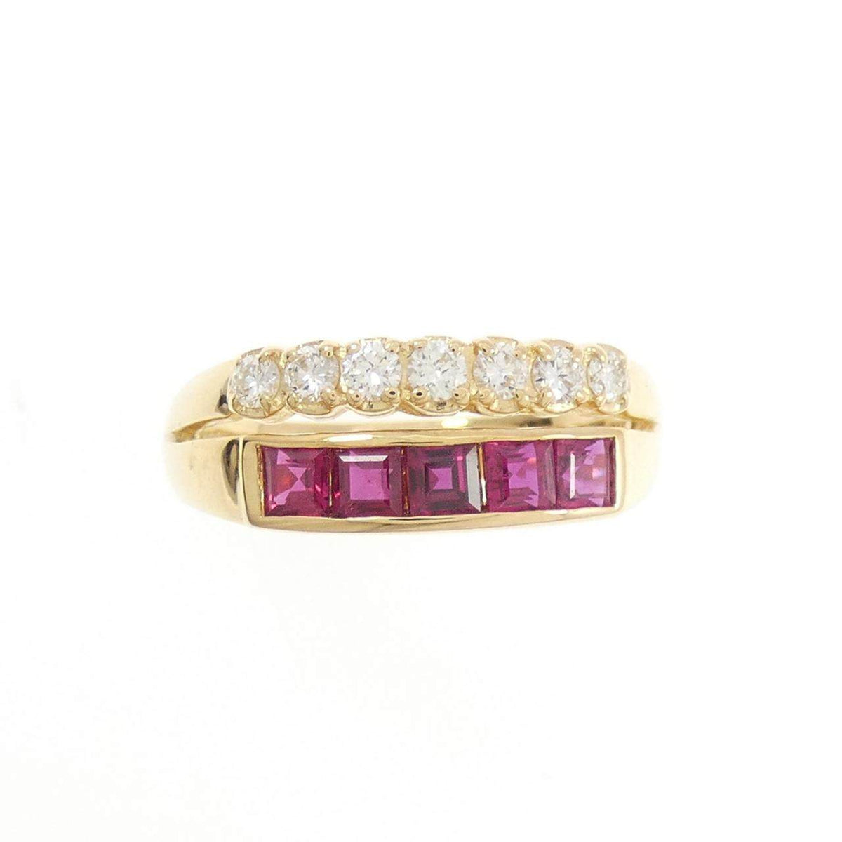 ポーラ 750イエローゴールド ルビー ダイヤモンド リング