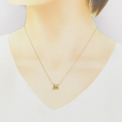 Au750 イニシャルMネックレス