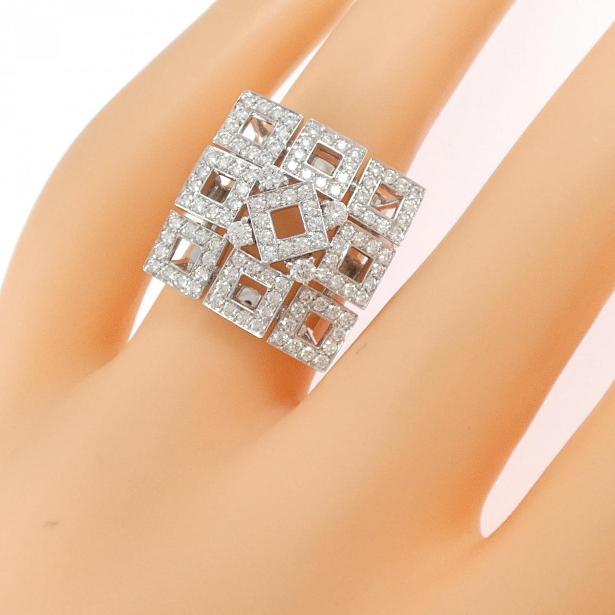 ブシュロン シナ 750ホワイトゴールド ダイヤモンドリング 10号