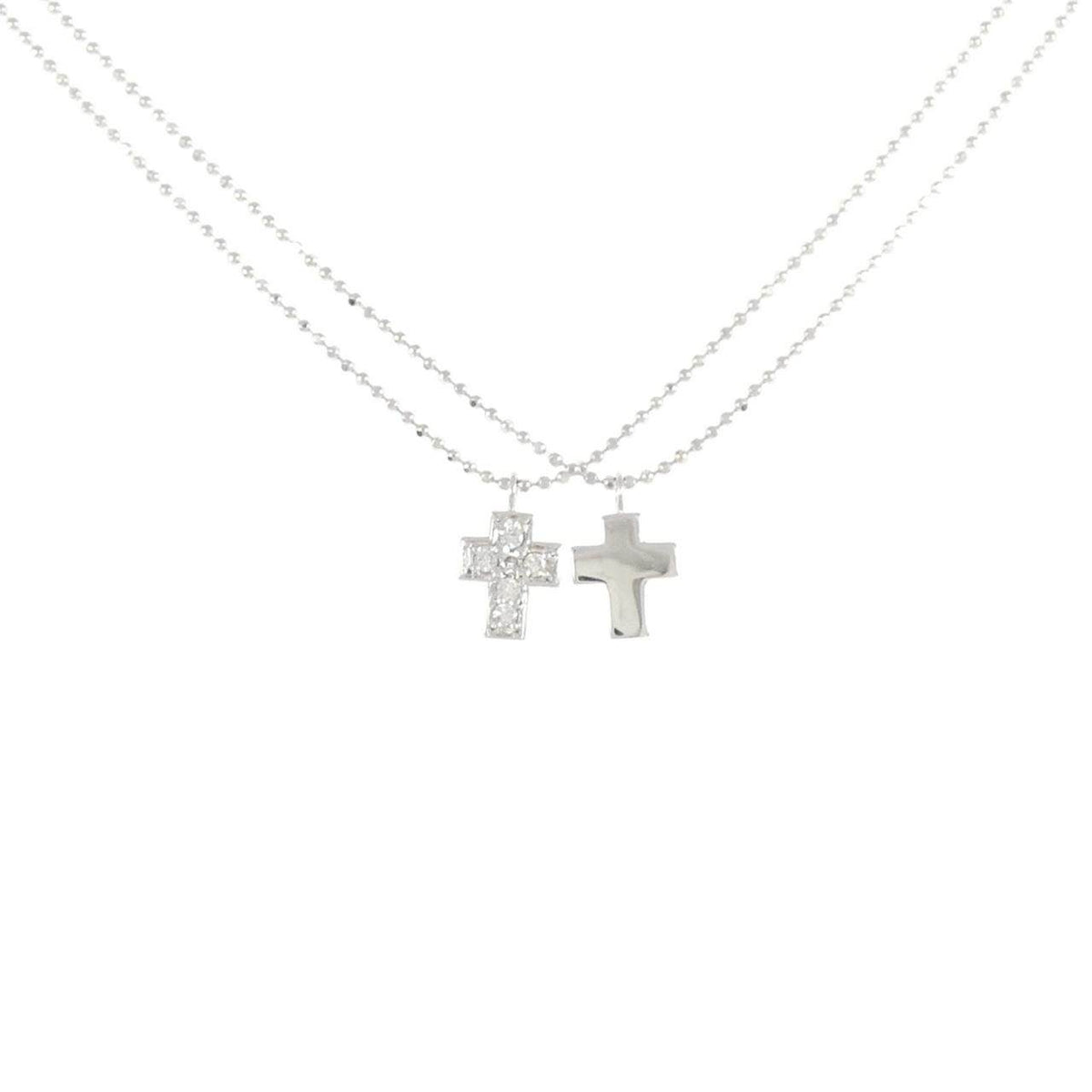 Au750 ダイヤモンド クロスネックレス