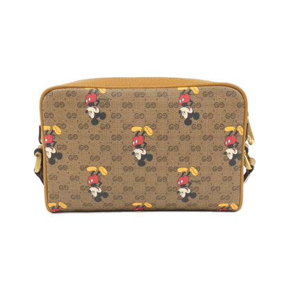 グッチ ミッキープリントミニGGスプリームキャンバス レザー ショルダーバッグ