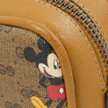 グッチ ミッキープリントミニGGスプリームキャンバス レザー ショルダーバッグ