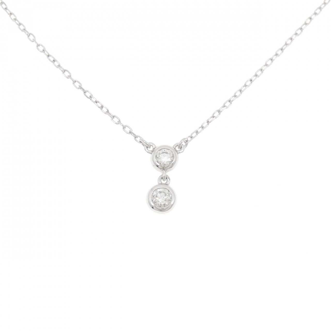 ミキモト K18 ホワイト ゴールド ダイヤモンド ネックレス