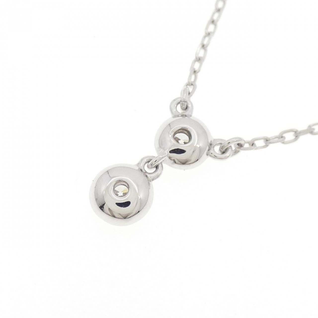 ミキモト K18 ホワイト ゴールド ダイヤモンド ネックレス