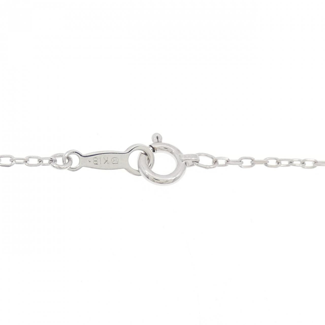 ミキモト K18 ホワイト ゴールド ダイヤモンド ネックレス