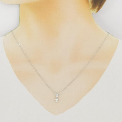 ミキモト K18 ホワイト ゴールド ダイヤモンド ネックレス