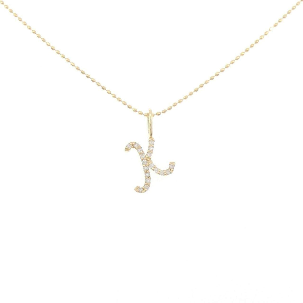 Au750 ダイヤモンド イニシャルK ネックレス