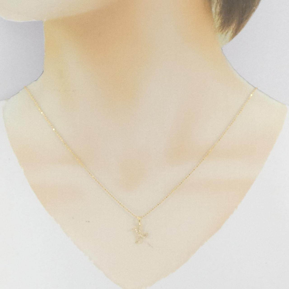 Au750 ダイヤモンド イニシャルK ネックレス