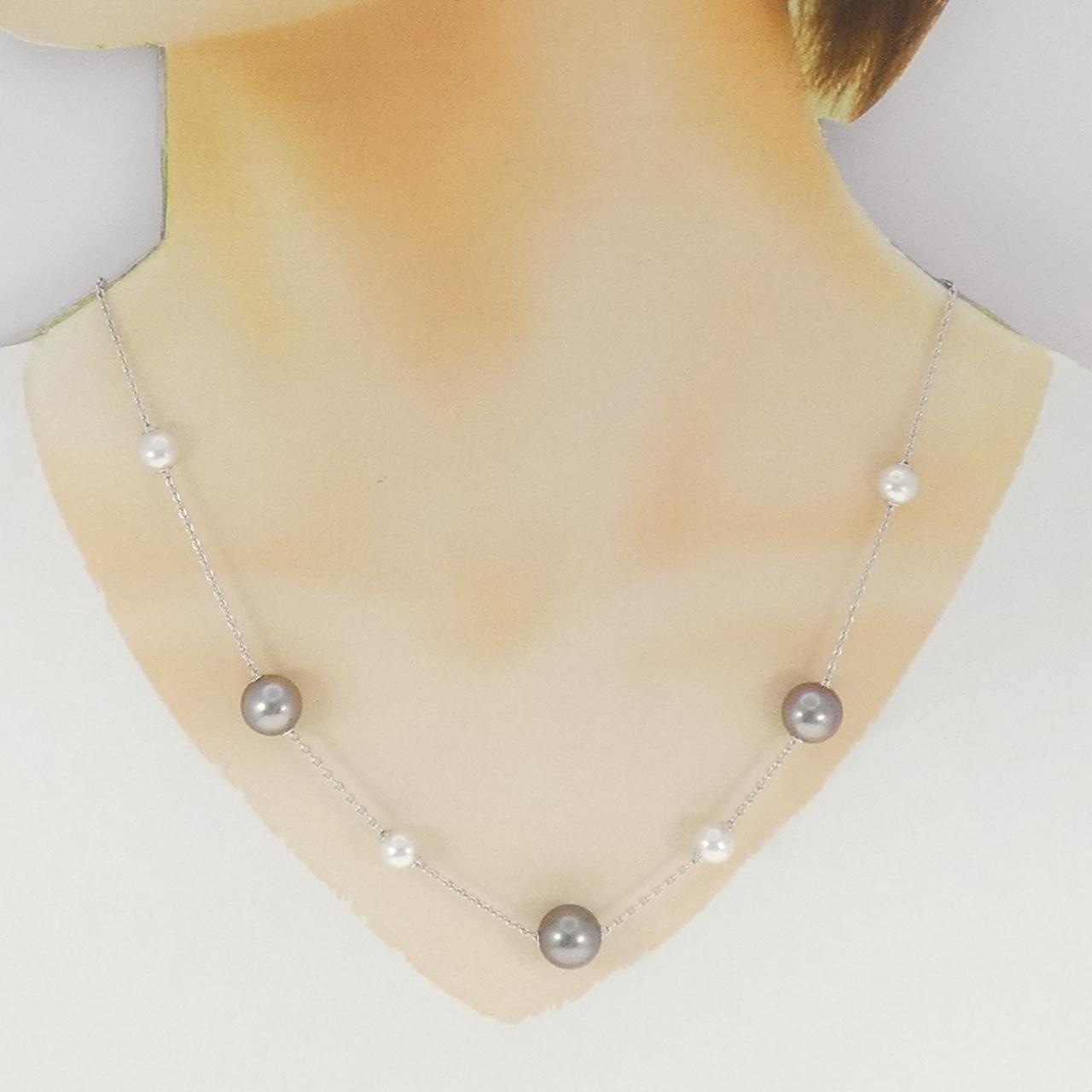 ミキモト アコヤ パール K18 ホワイト ゴールド ネックレス