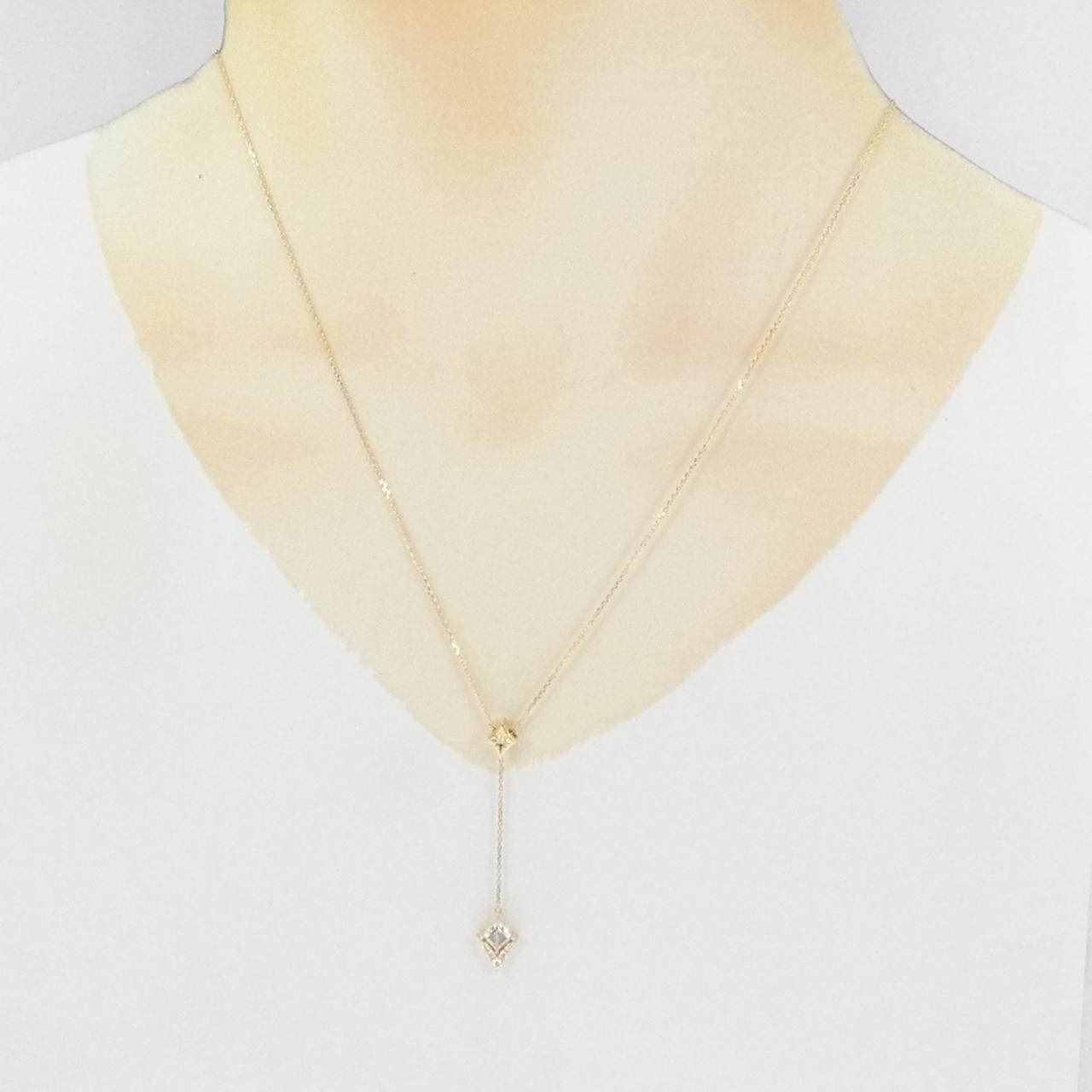 スタージュエリー アクアマリン ダイヤモンド K18ネックレス