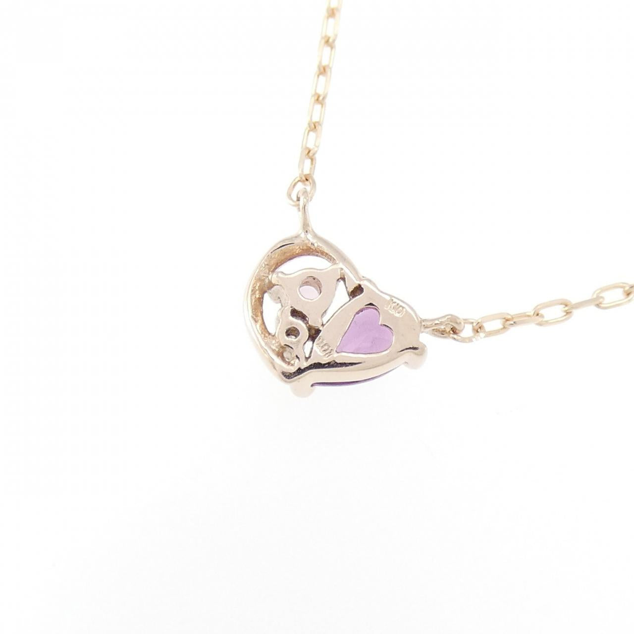 K10 ピンクゴールド ガーネット ネックレス