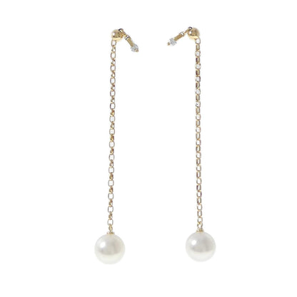 ミキモト アコヤ真珠 Au750 ダイヤモンドピアス