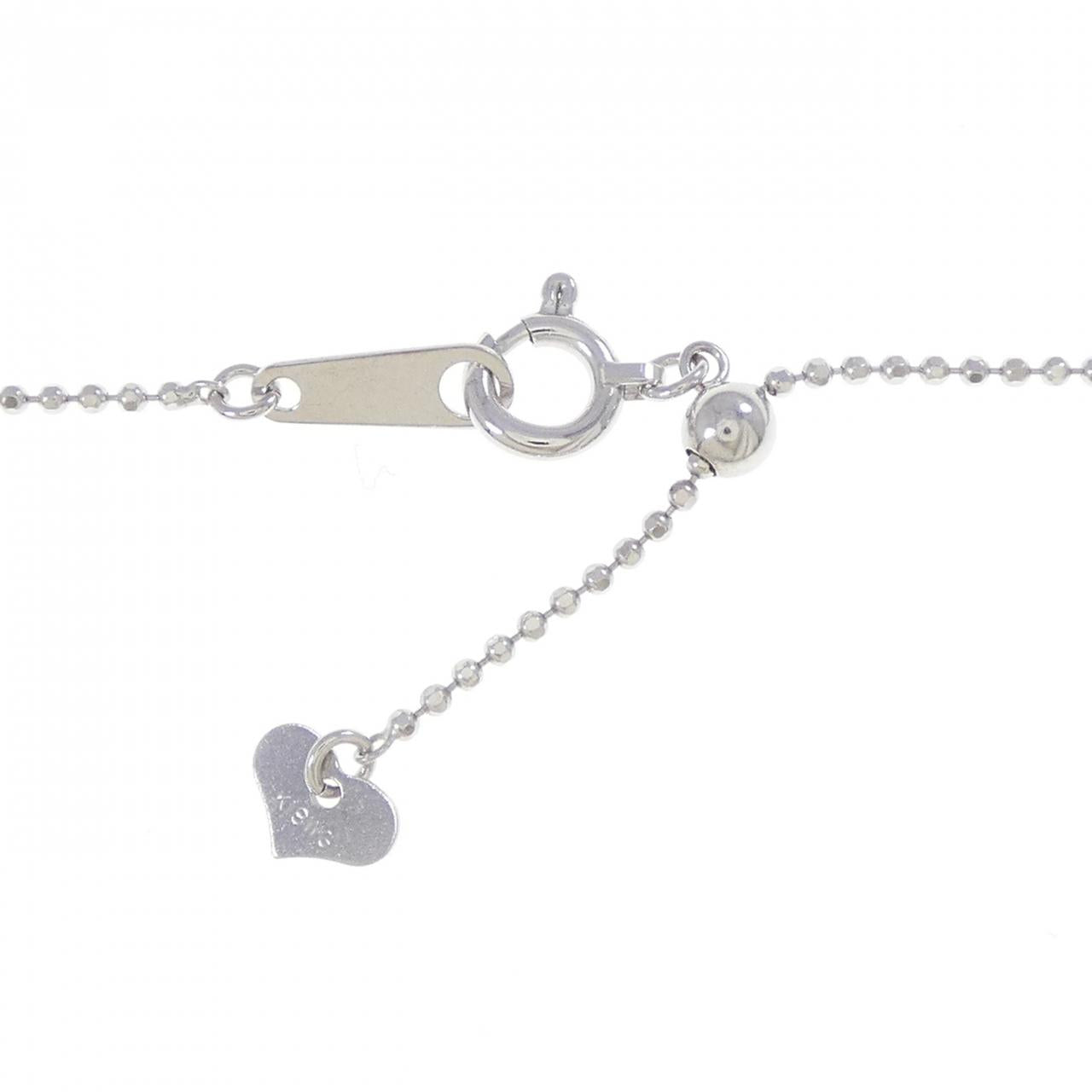 K18WG イニシャルR ダイヤモンド ネックレス