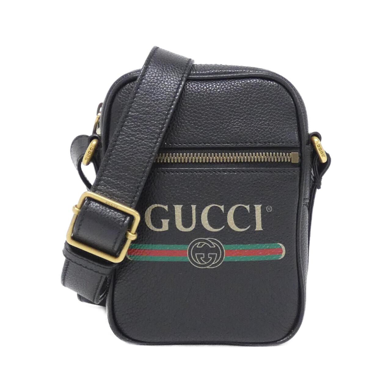 グッチ GUCCI PRINT レザーショルダーバッグ