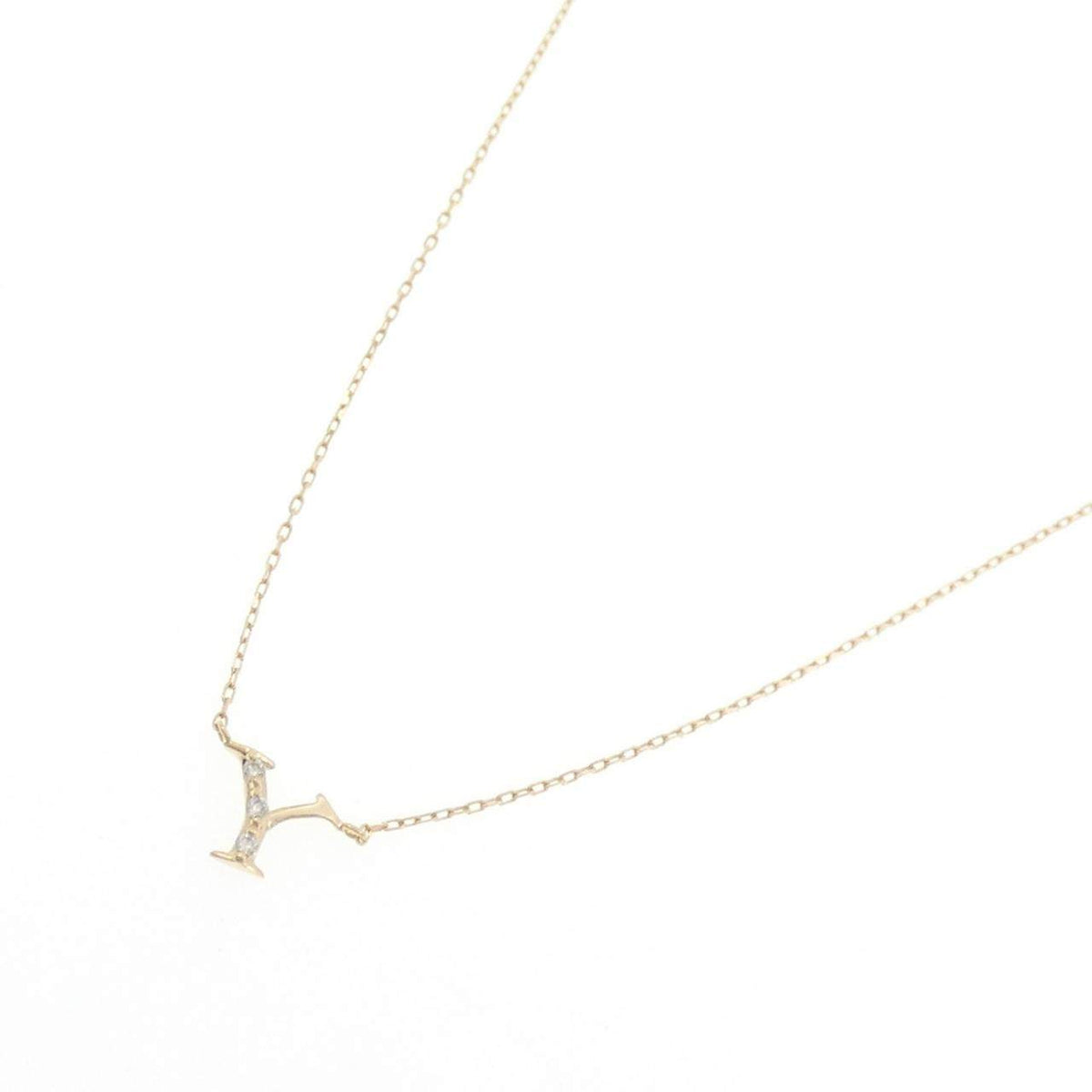 Au750ダイヤモンドイニシャルYネックレス