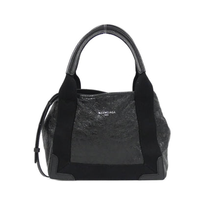 バレンシアガ ネイビー カバ レザー バッグ