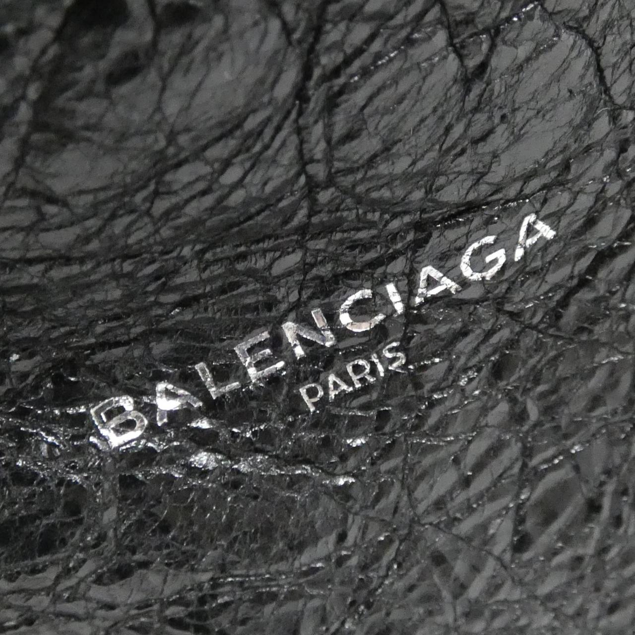 バレンシアガ ネイビー カバ レザー バッグ