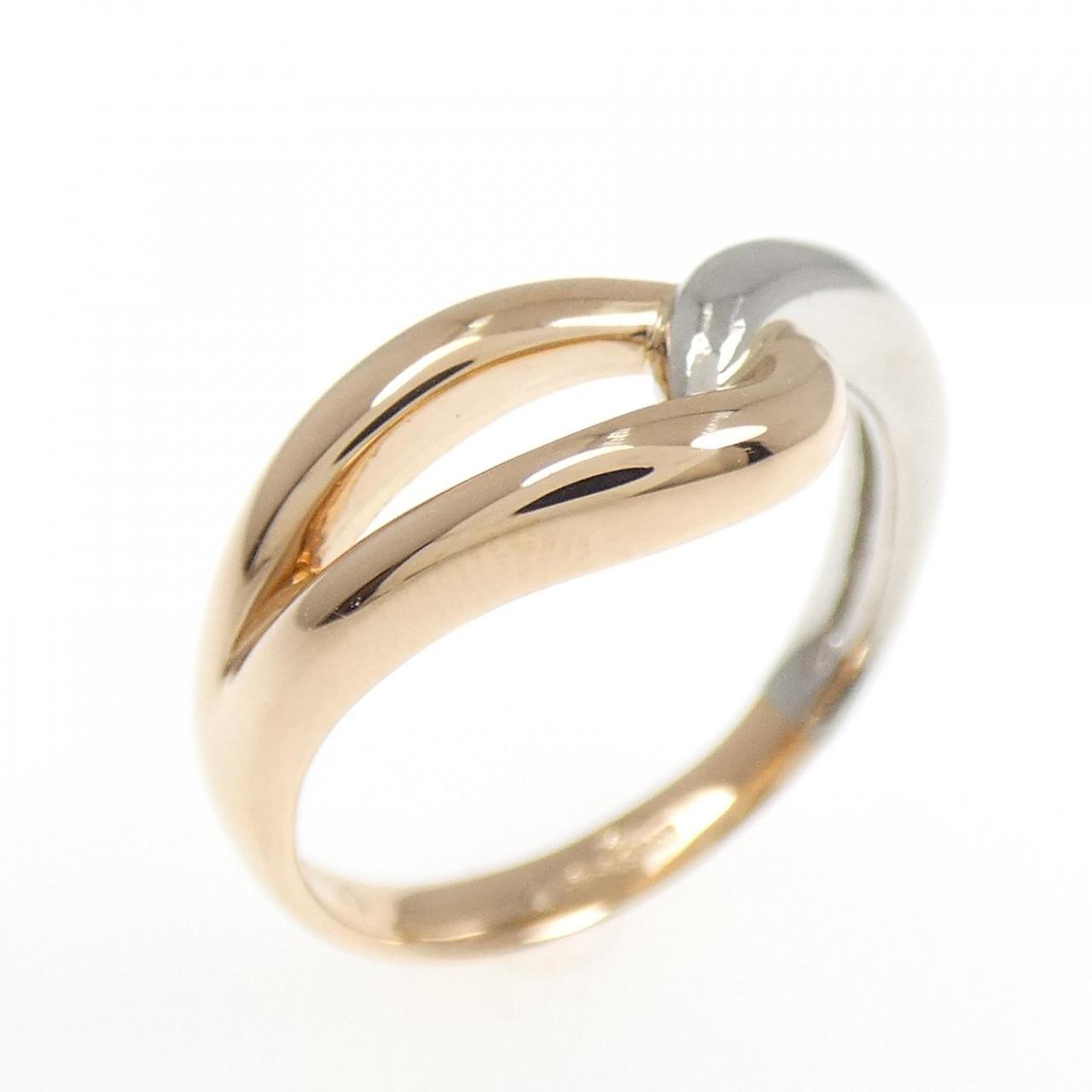 ヴァンドーム K18 ピンク ゴールド PT900 リング