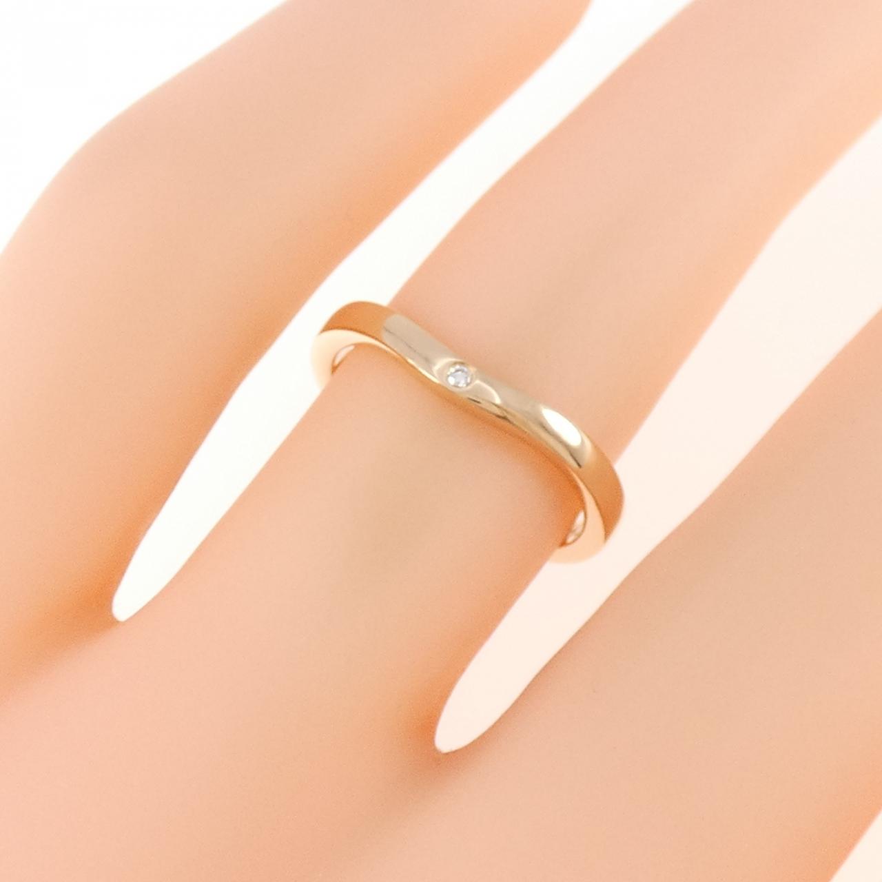 カルティエ バレリーナ 750ピンクゴールド ダイヤモンド リング 7号