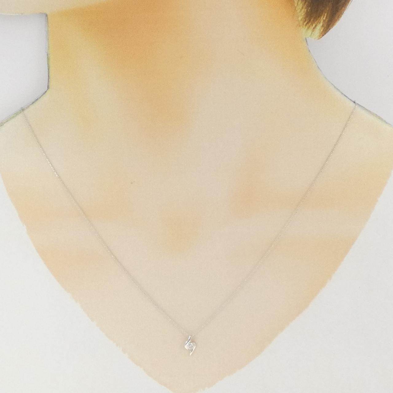 K10ホワイトゴールドダイヤモンドネックレス