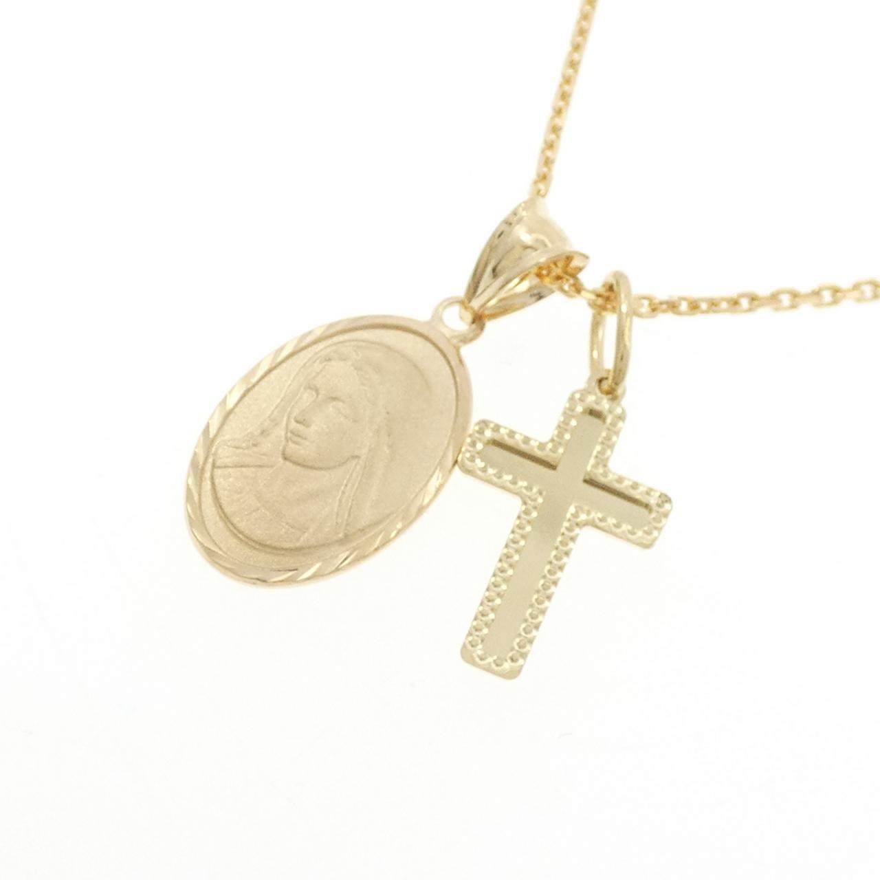 Au750 クロス2WAYネックレス