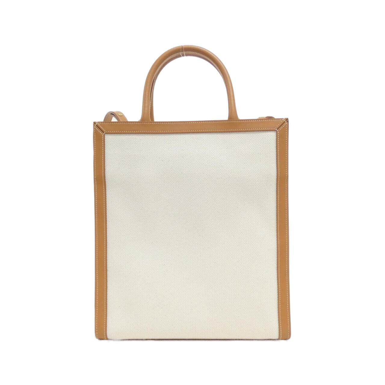 セリーヌ Small Vertical Celine Cabas コットンキャンバス カーフ トートバッグ