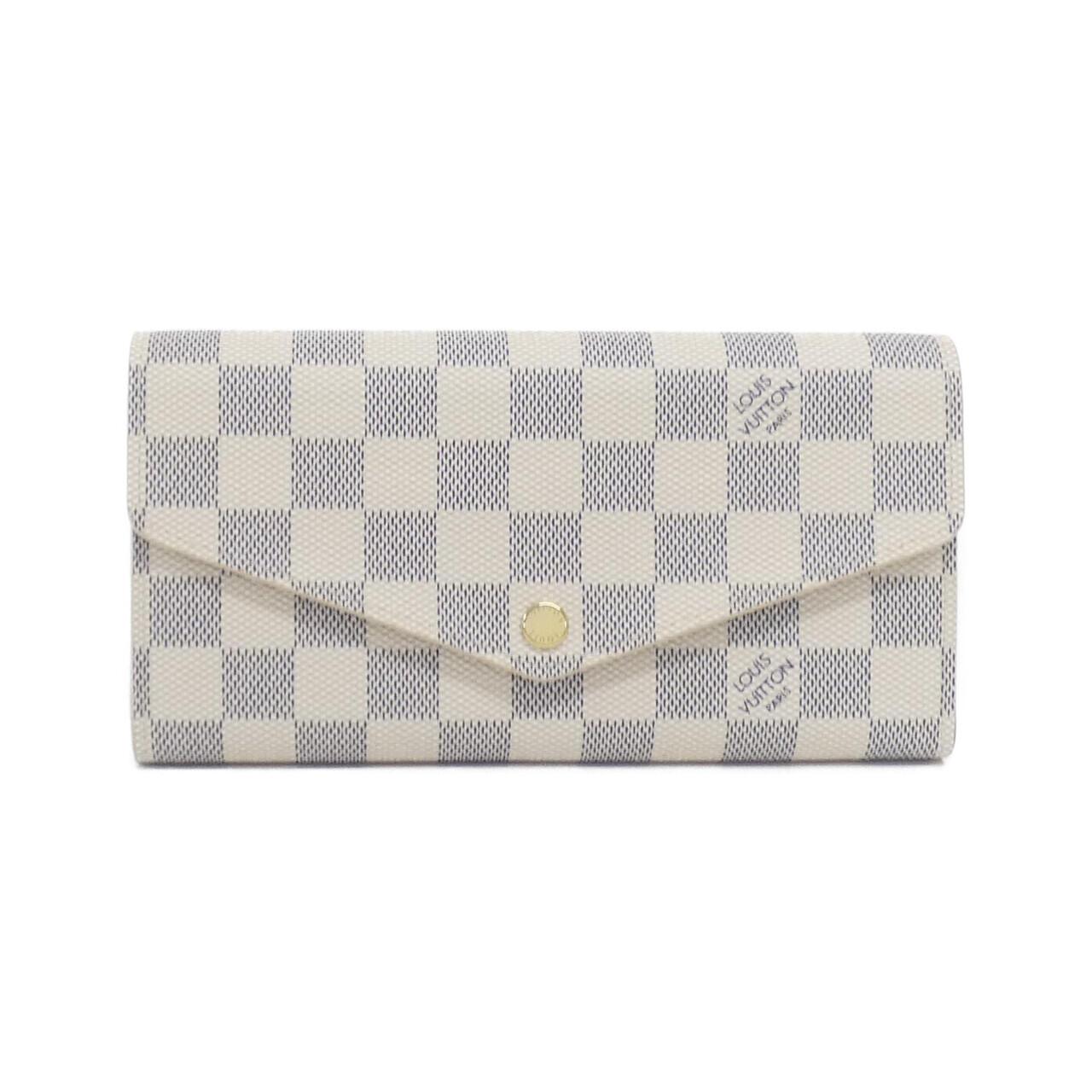 ルイヴィトン ポルトフォイユサラ ダミエ アズール 長財布