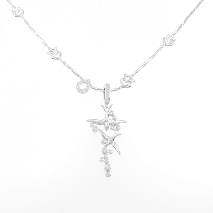 Joune Bird Au750 ホワイト ゴールド ダイヤモンド ネックレス