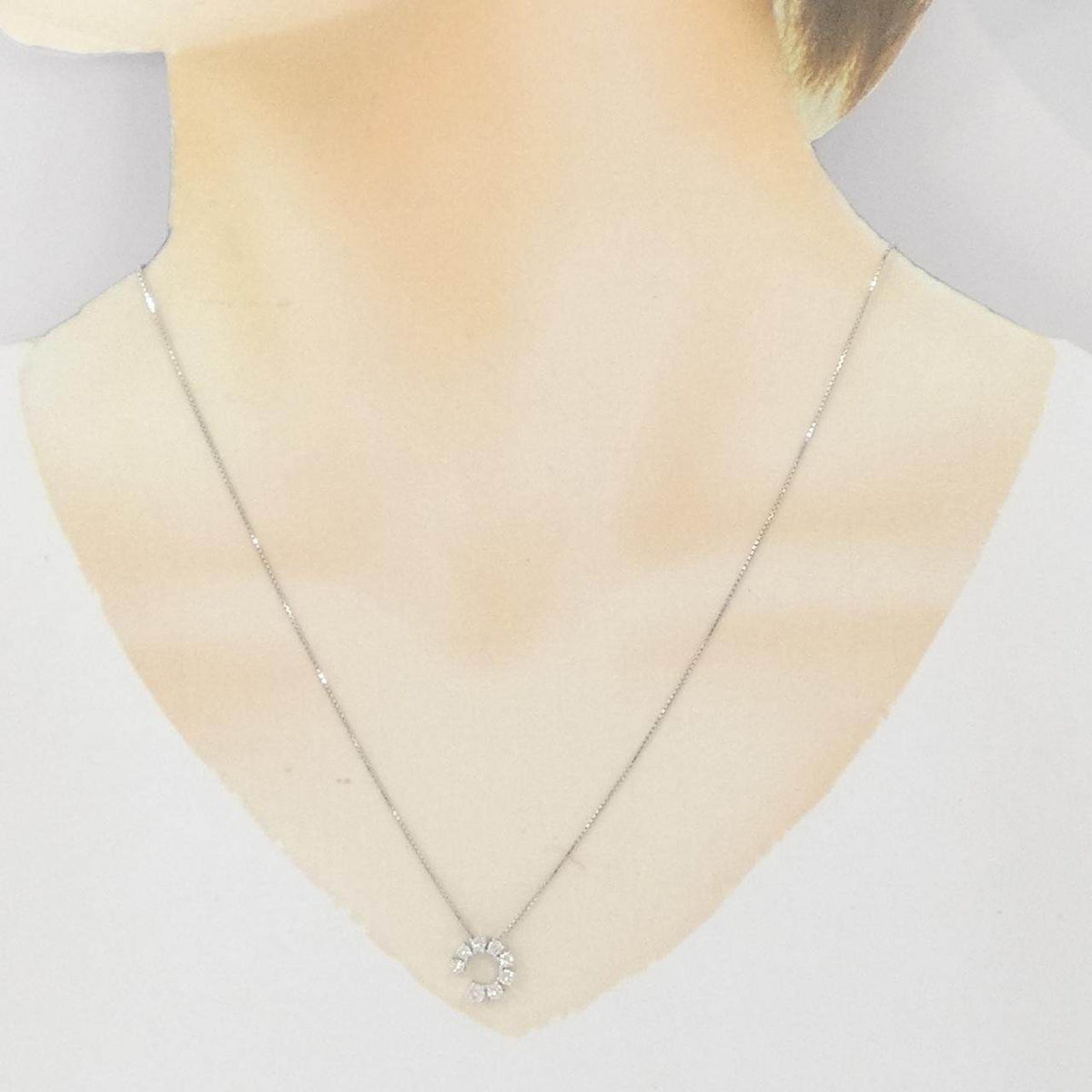 K18ホワイトゴールドダイヤモンドネックレス