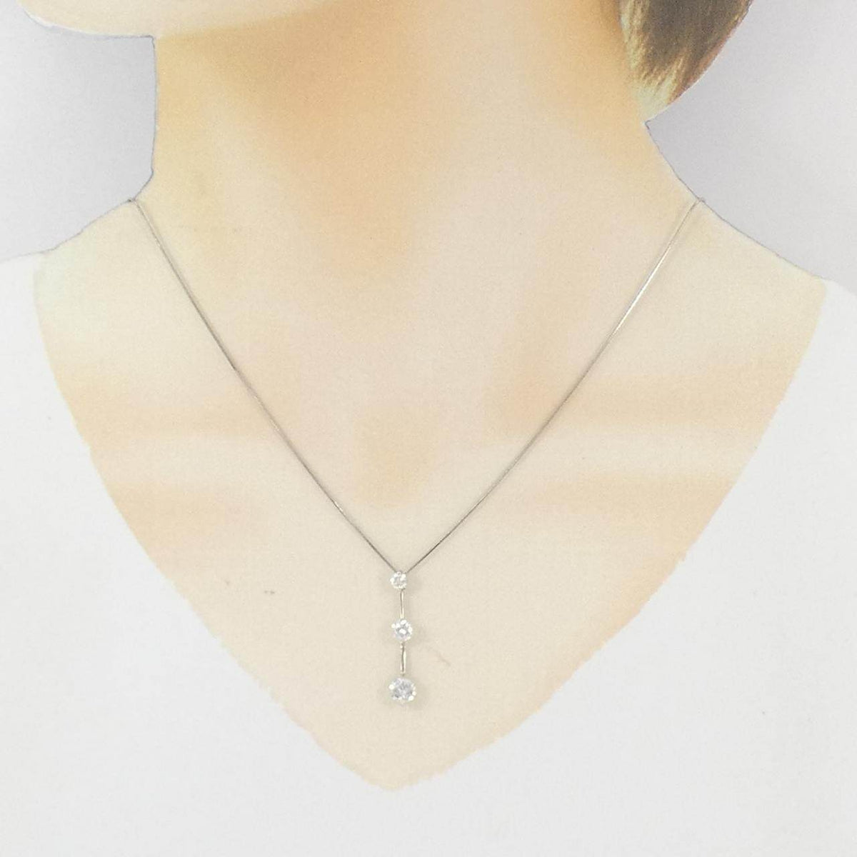 Pt900 Pt850ダイヤモンドネックレス